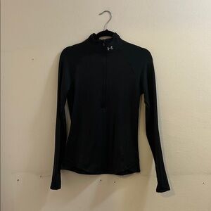 Under Armour Women's Black Quarter-Zip Long Sleeve Tee*